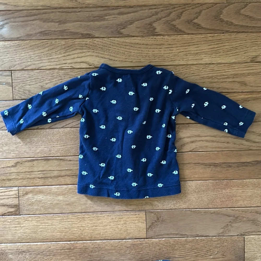 🐘 CARTER’S matching Set - Blue elephants top & pants 3 months boy girl baby